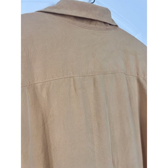 Tommy Bahama Shirt Orange Button Front 100% Silk Short Sleeve Tropical XL - Picture 6 of 12